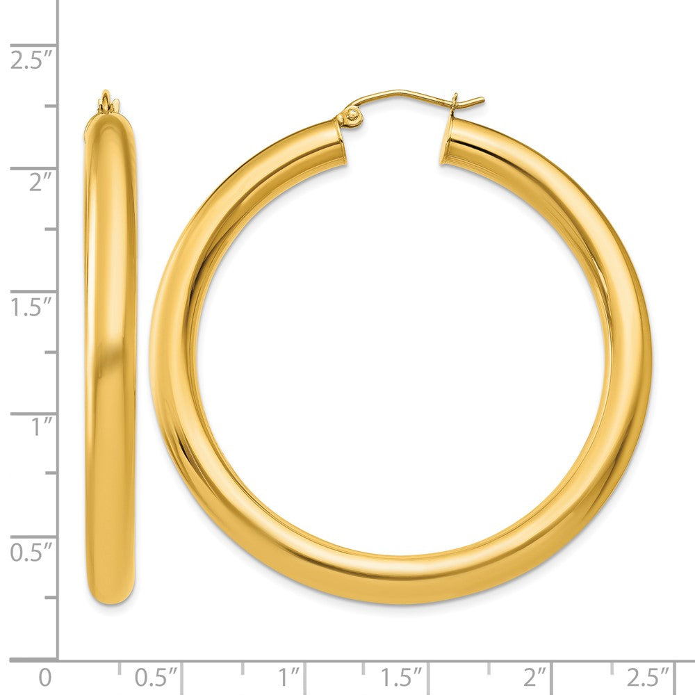 10k Polished 5mm Tube Hoop Earrings