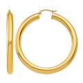10k Polished 5mm Tube Hoop Earrings