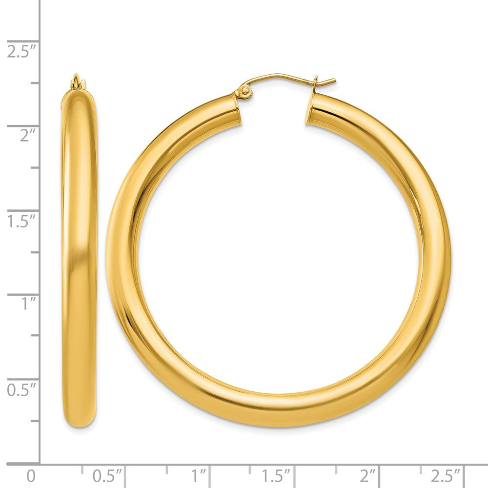 10k Yellow Polished 5mm Lightweight Hoop Earrings