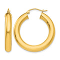 10k Yellow Polished 5mm Lightweight Hoop Earrings