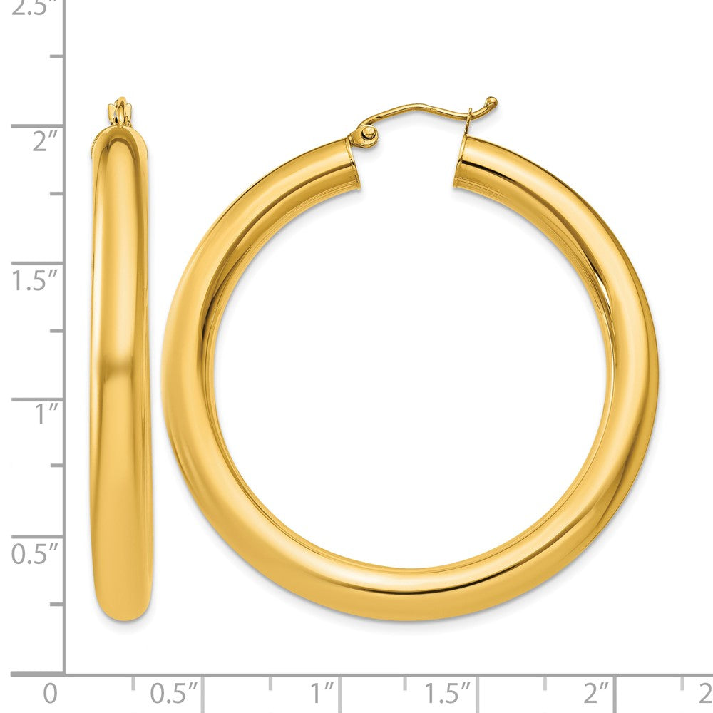 10k Polished 5mm Lightweight Hoop Earrings