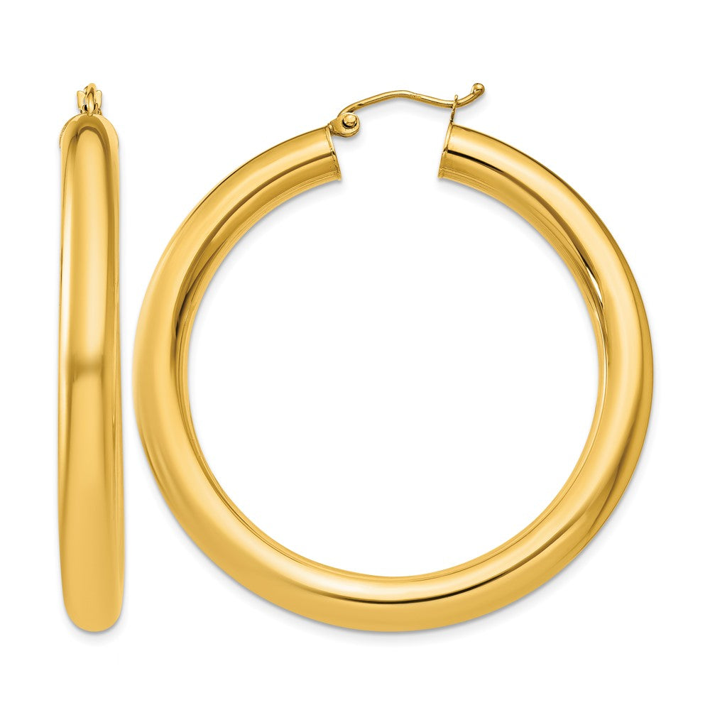 10k Polished 5mm Lightweight Hoop Earrings