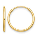 10k Polished Endless Tube Hoop Earrings
