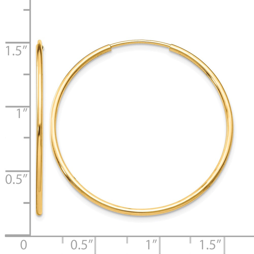 10k Polished Endless Tube Hoop Earrings