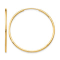 10k Polished Endless Tube Hoop Earrings