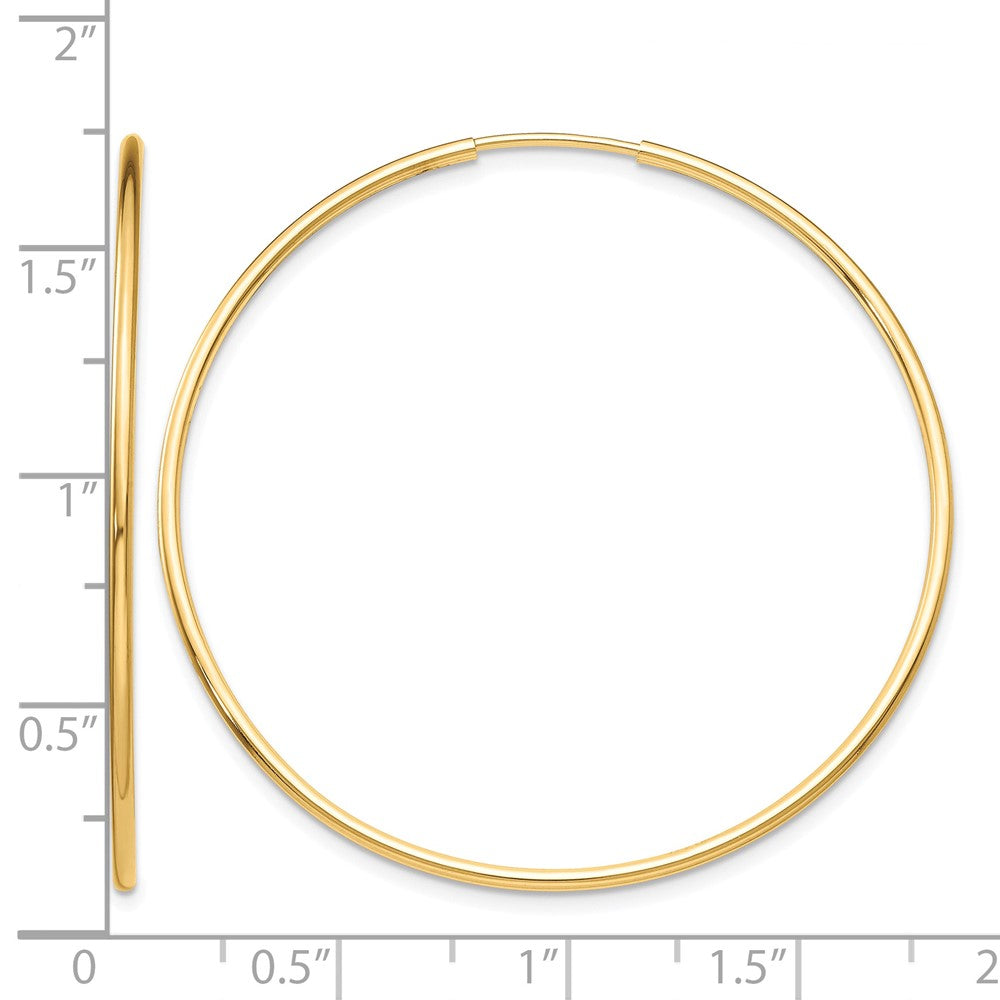 10k Polished Endless Tube Hoop Earrings
