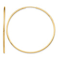 10k Polished Endless Tube Hoop Earrings
