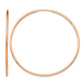 10k Rose Gold Polished Endless Tube Hoop Earrings