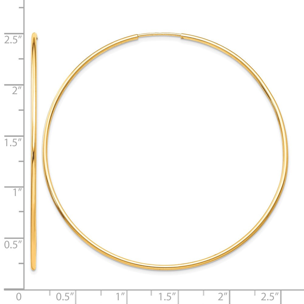 10k Polished Endless Tube Hoop Earrings