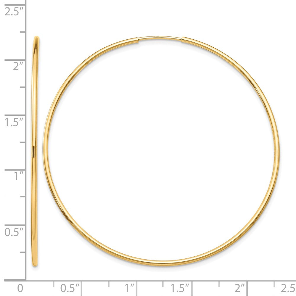 10k Polished Endless Tube Hoop Earrings