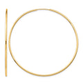 10k Polished Endless Tube Hoop Earrings