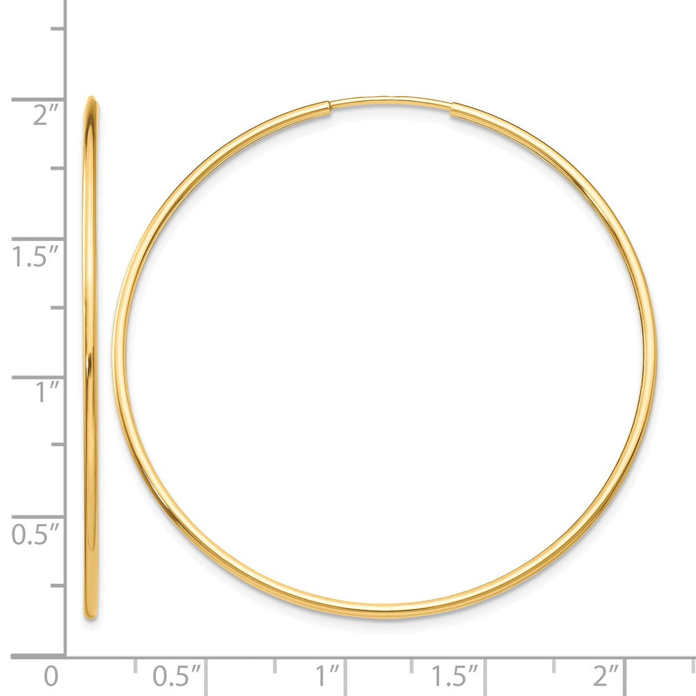 10k Polished Endless Tube Hoop Earrings