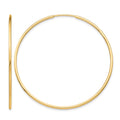 10k Polished Endless Tube Hoop Earrings