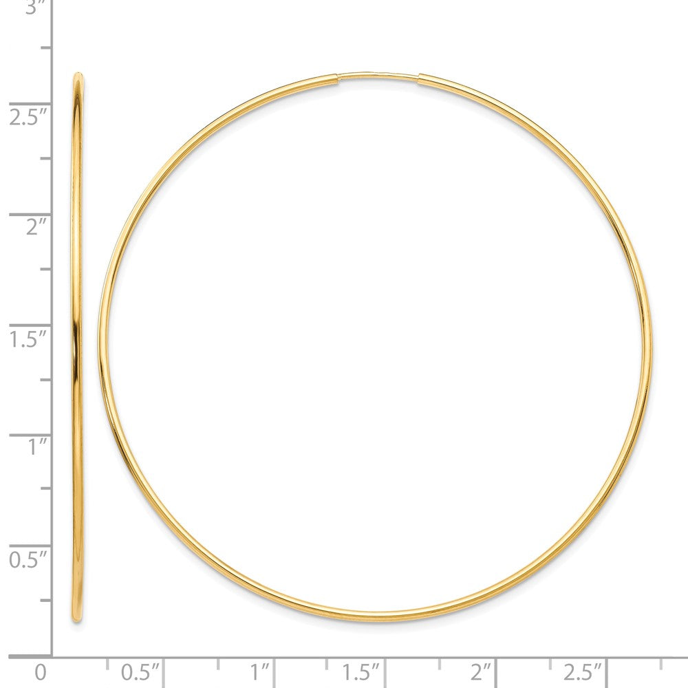 10k Polished Endless Tube Hoop Earrings