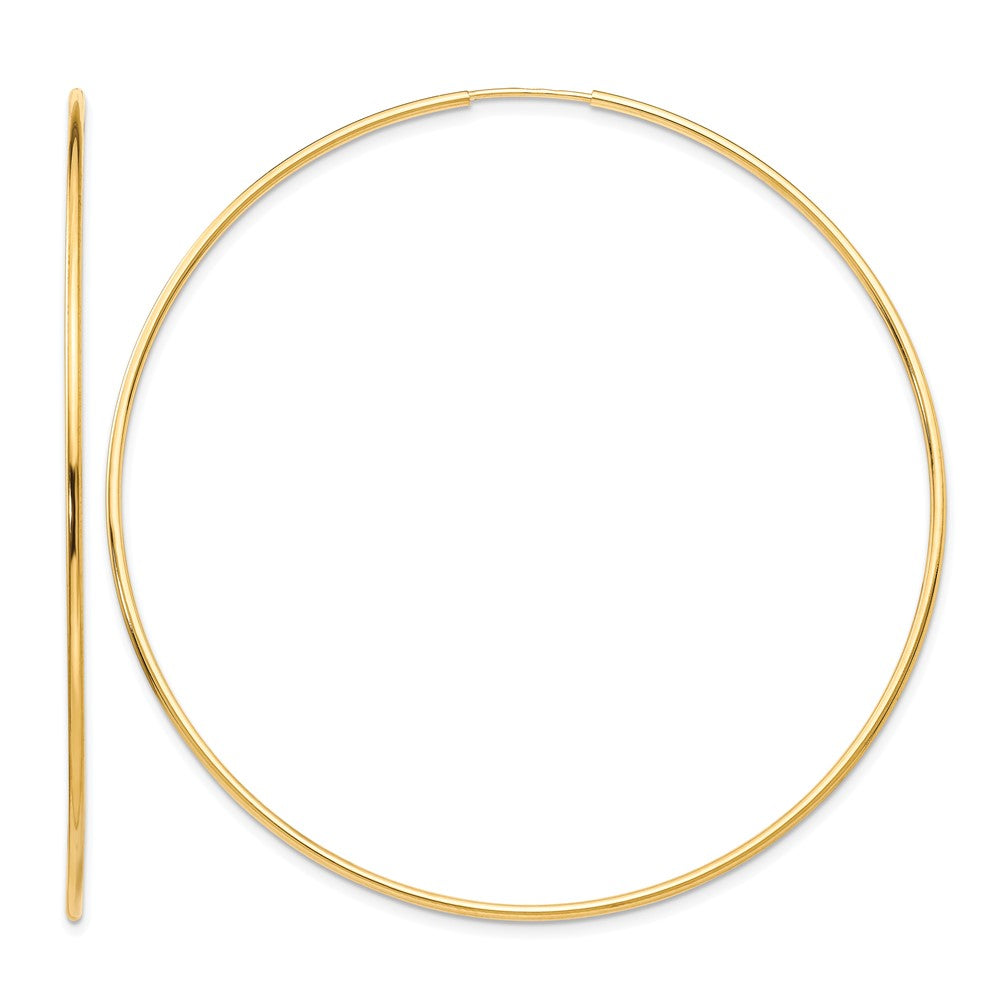 10k Polished Endless Tube Hoop Earrings