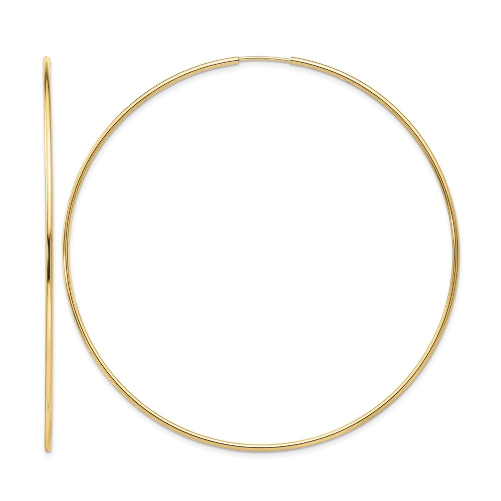 10k Polished Endless Tube Hoop Earrings