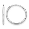 10K White Gold Endless Hoop Earrings