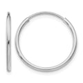 10K White Gold Endless Hoop Earrings