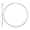 10K White Gold Endless Hoop Earrings