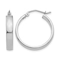 10k White Gold Polished Hoop Earring