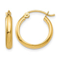 10k Round Tube Hoop Earrings