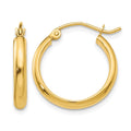10k Round Tube Hoop Earrings