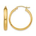 10k Round Tube Hoop Earrings