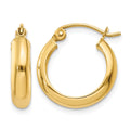 10k Round Tube Hoop Earrings
