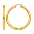 10k Polished 5mm Tube Hoop Earrings