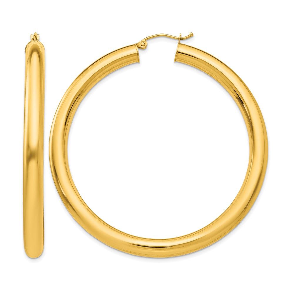 10k Polished 5mm Lightweight Hoop Earrings