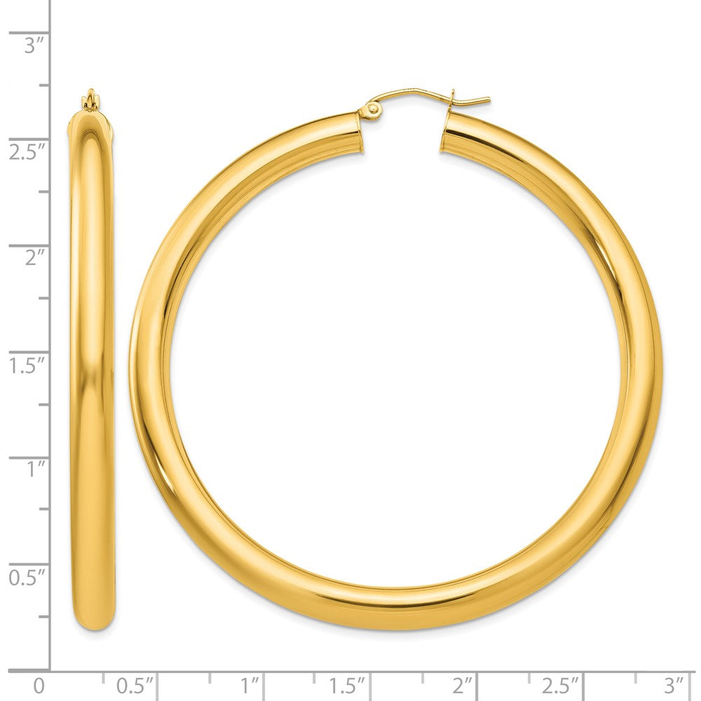 10k Polished 5mm Lightweight Hoop Earrings