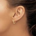 10k Twist Polished Hoop Earring