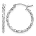 10k WG Twist Polished Hoop Earring