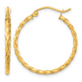 10k Twist Polished Hoop Earring