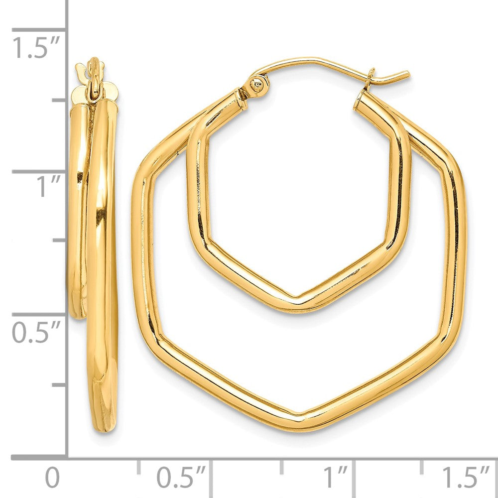 10k Polished Hoop Earrings