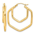 10k Polished Hoop Earrings