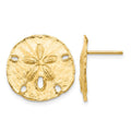 10k Large Sanddollar Post Earrings