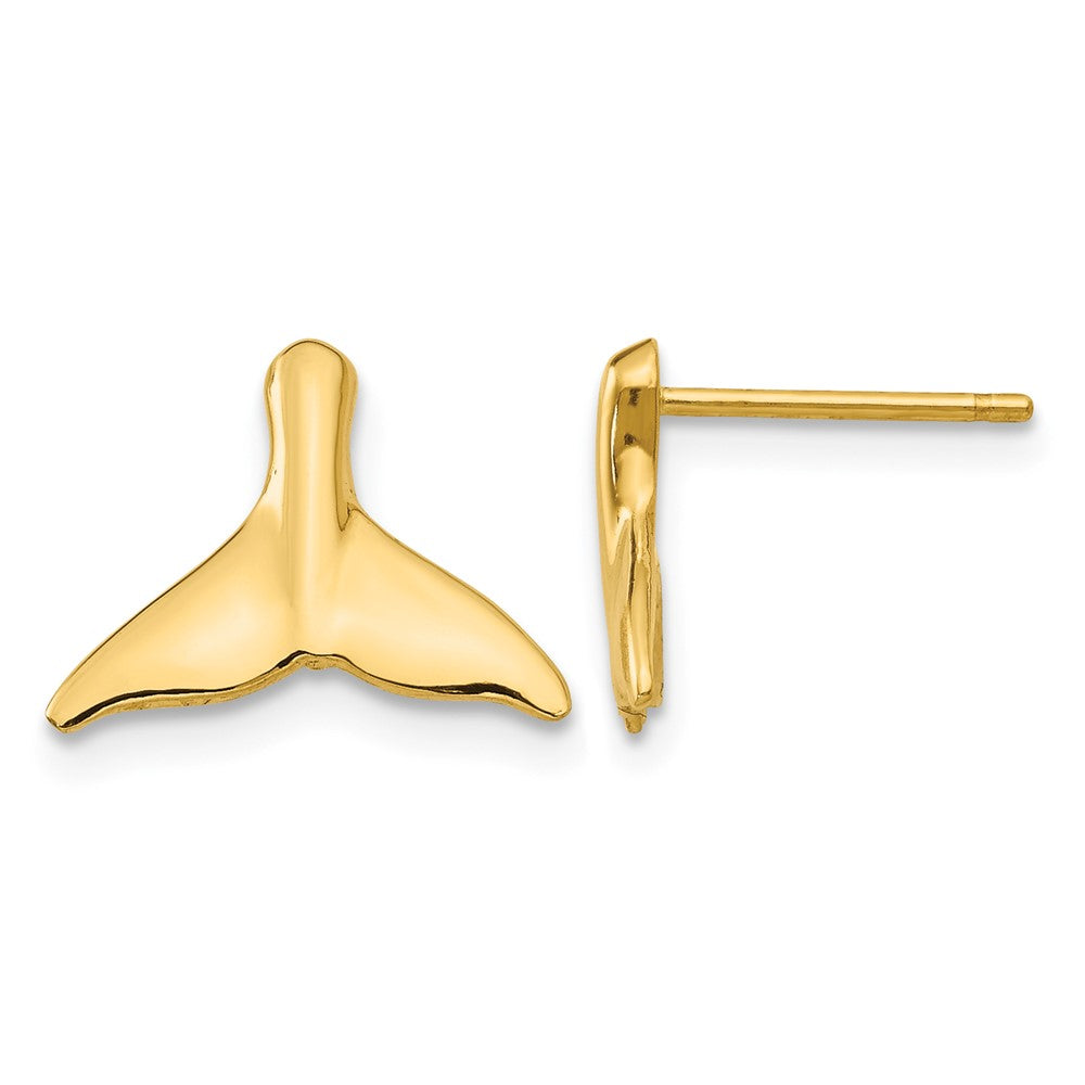 10k Whale Tail Post Earrings