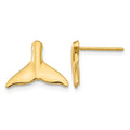 10k Whale Tail Post Earrings