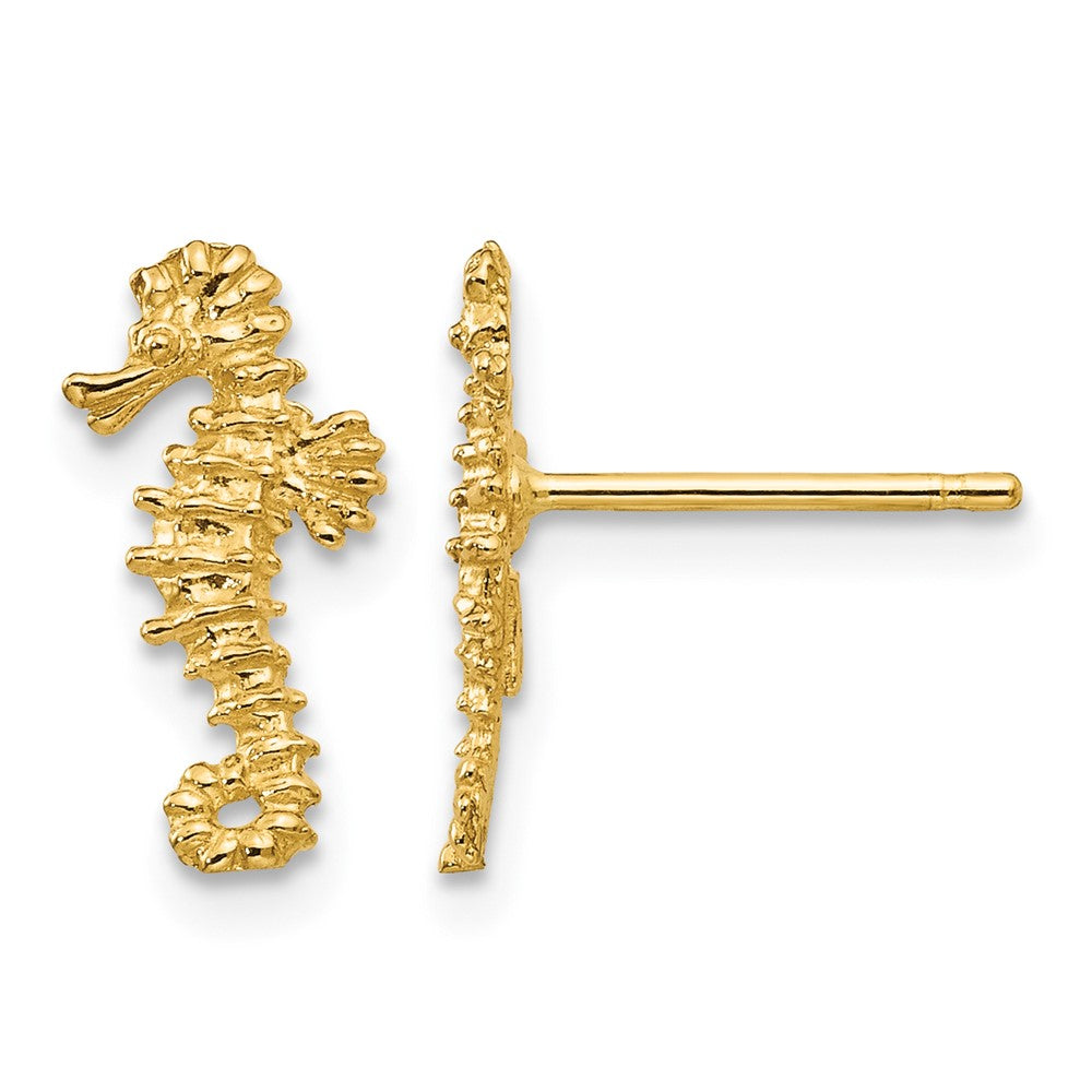 10k Mini Seahorse Post Earrings