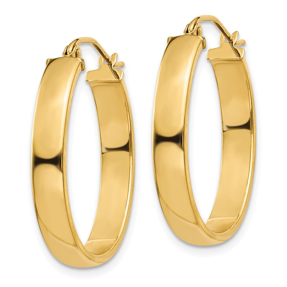 10k Lightweight Oval Hoop Earrings