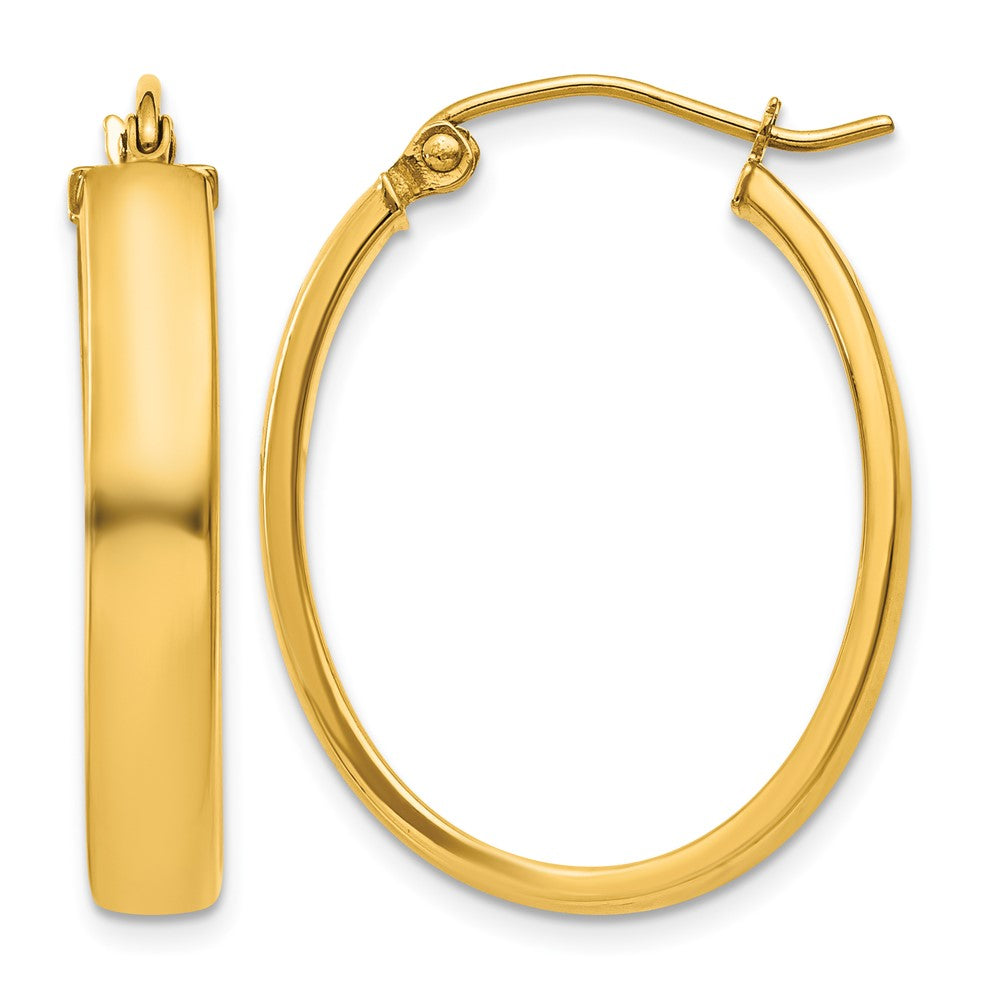 10k Lightweight Oval Hoop Earrings
