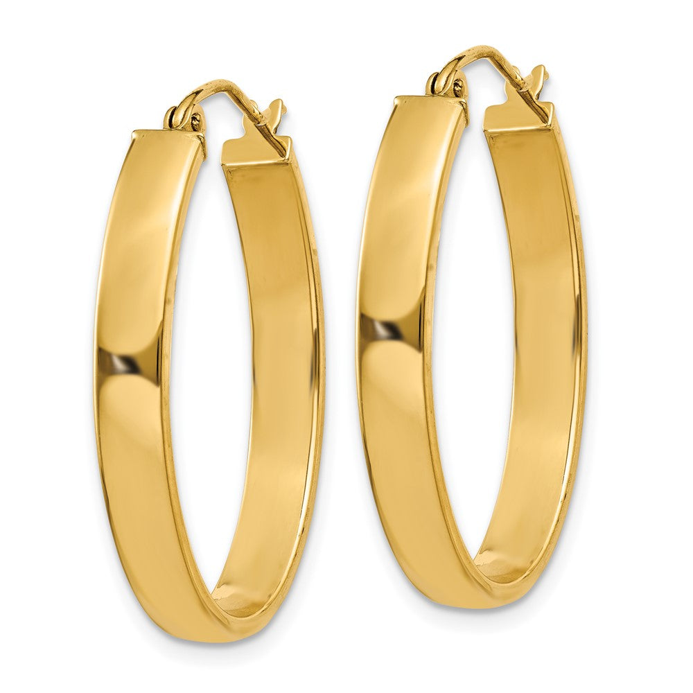 10k Lightweight Oval Hoop Earrings