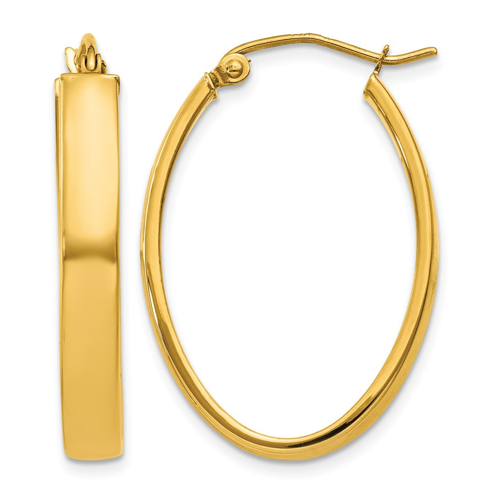 10k Lightweight Oval Hoop Earrings