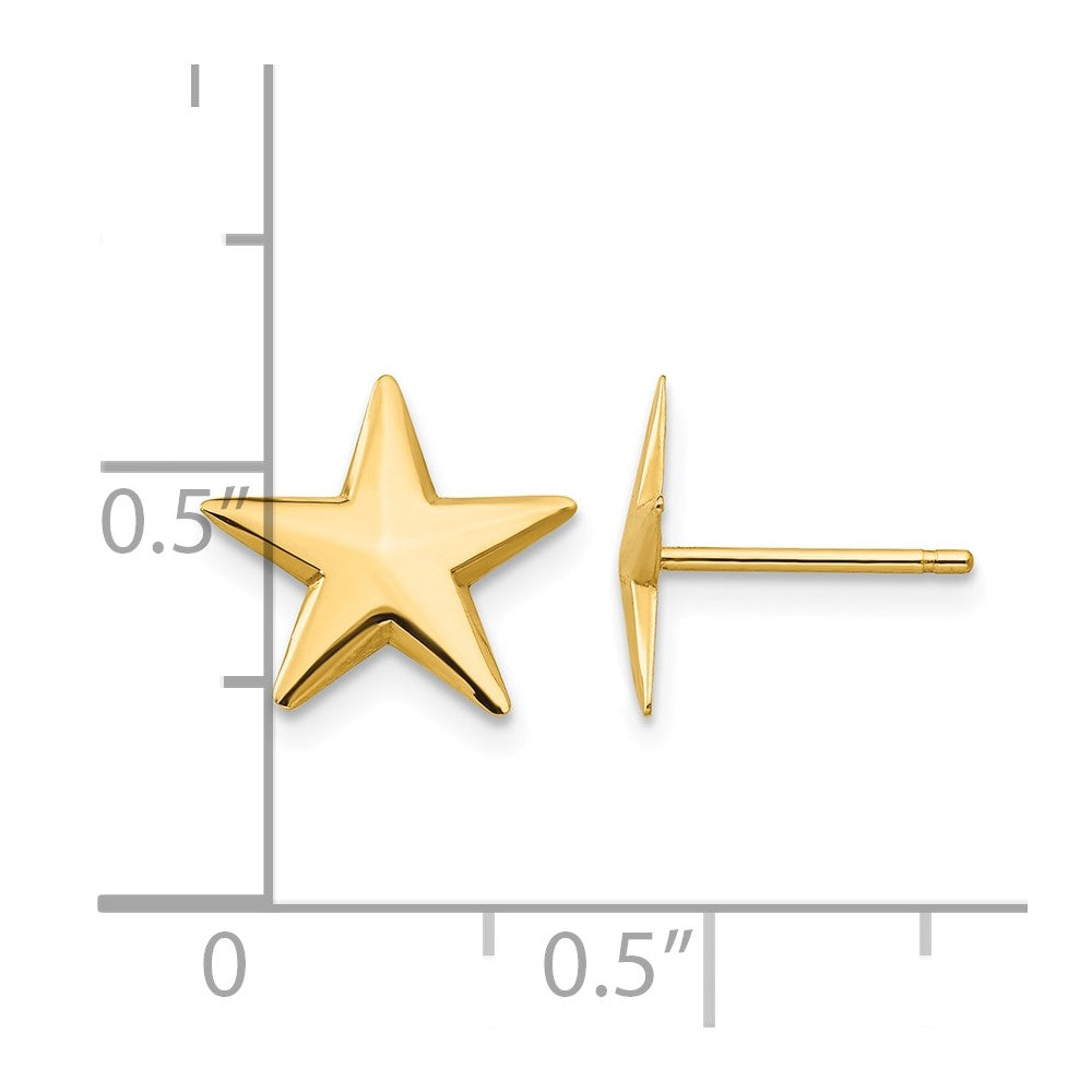 10k Nautical Star Post Earrings