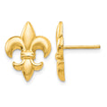 10k Small Fleur-De-Lis Earring