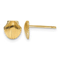 10k Mini Scallop Shell Post Earrings