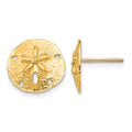10K Sand Dollar Post Earrings