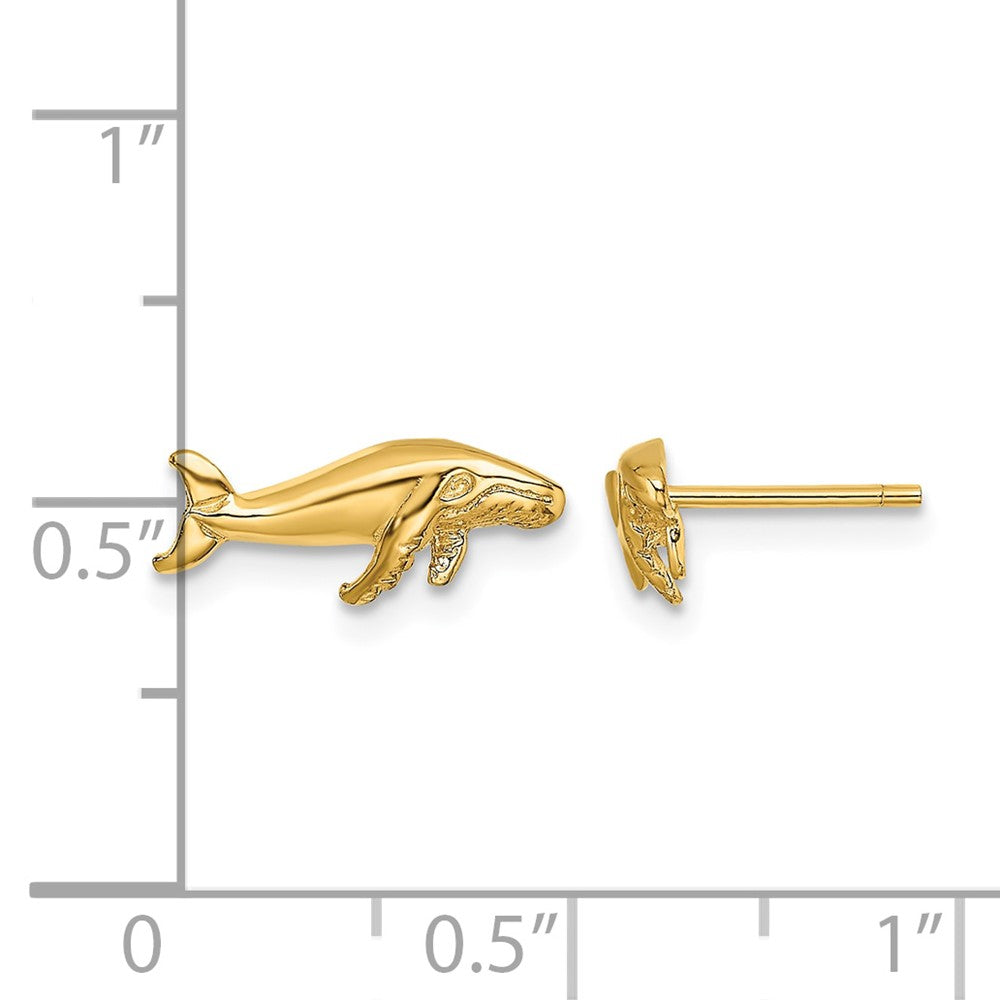 10K Whale Post Earrings