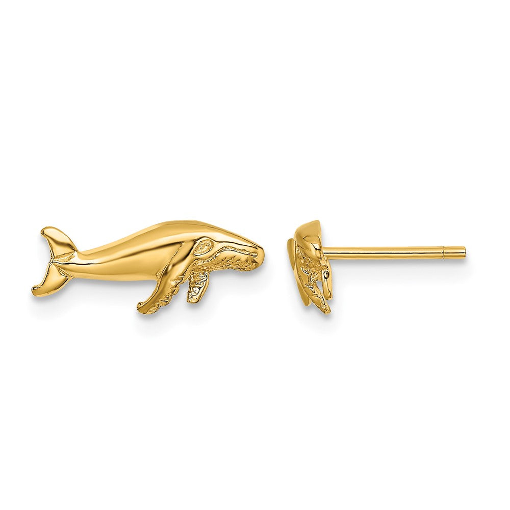 10K Whale Post Earrings